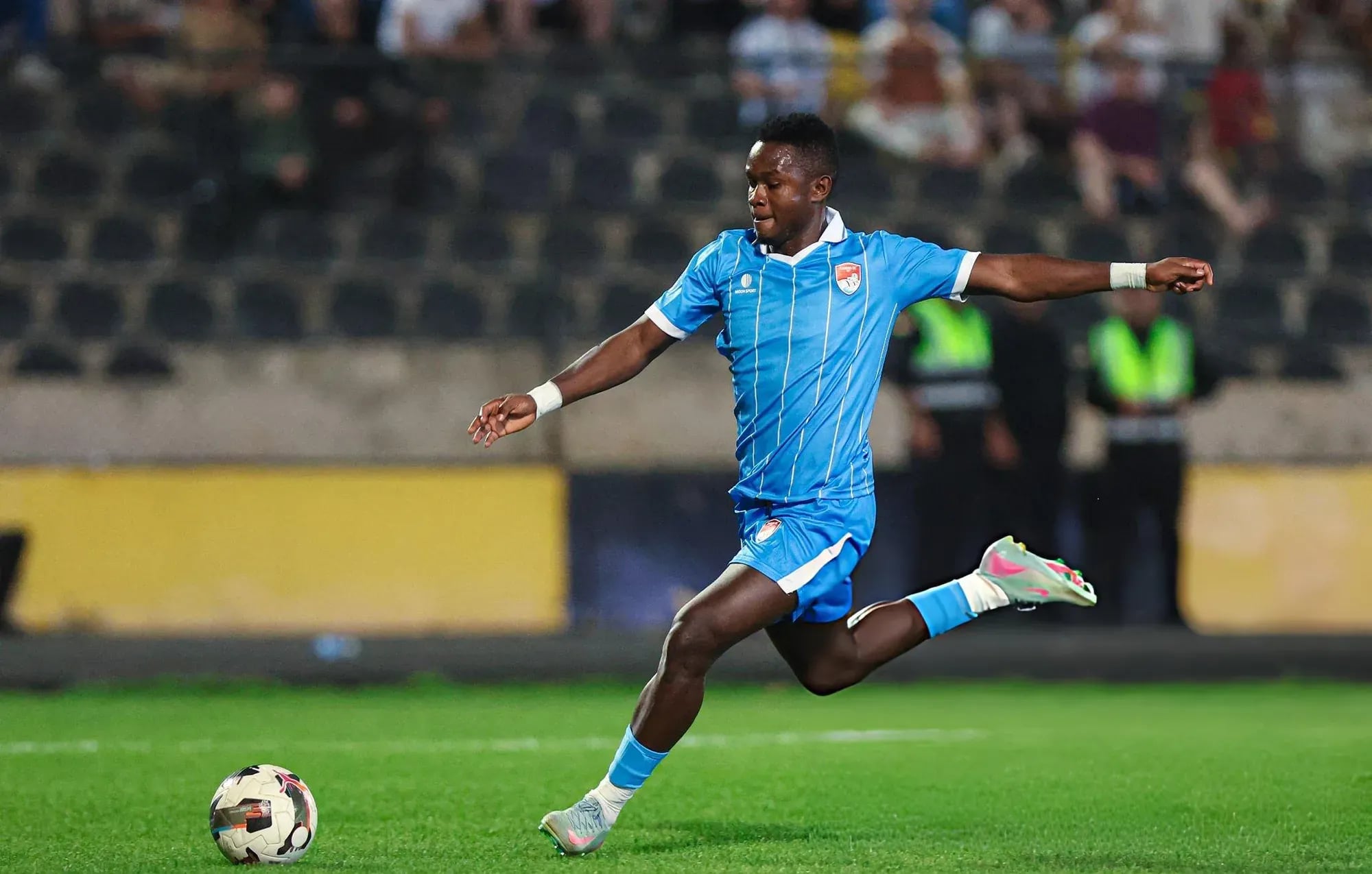 Aliyu Adam striking the ball